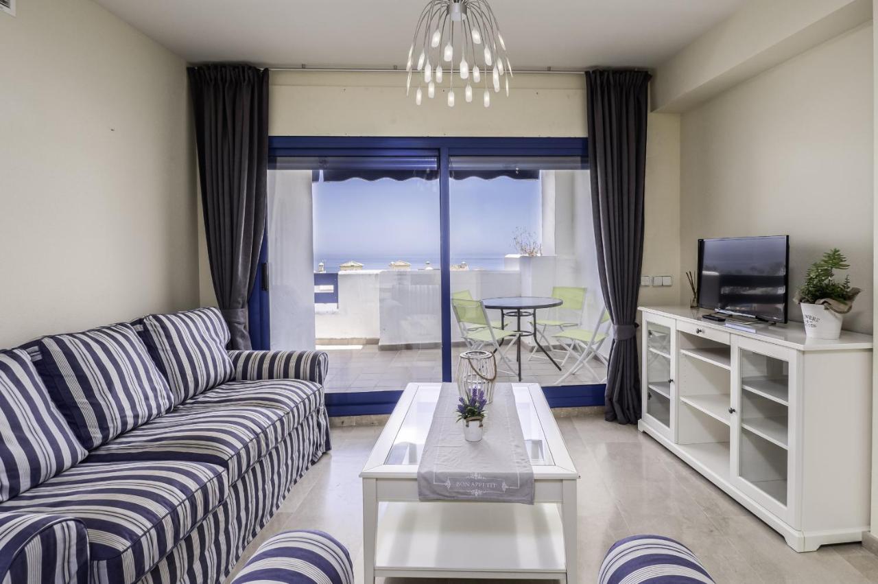 2307-Amazing 2Bedrooms Sea View Pool View Manilva Bagian luar foto